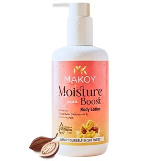 MAKOY Moisture Cocoa Boost Body Lotion with Cocoa Butter and Hyaluronic Acid for 48 Hour Moisture Lock