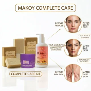 30 Days Bright Clear Daily Skincare Combo with Multani Mitti Soap Revitalizing Night Cream Moisturizing Body Lotion