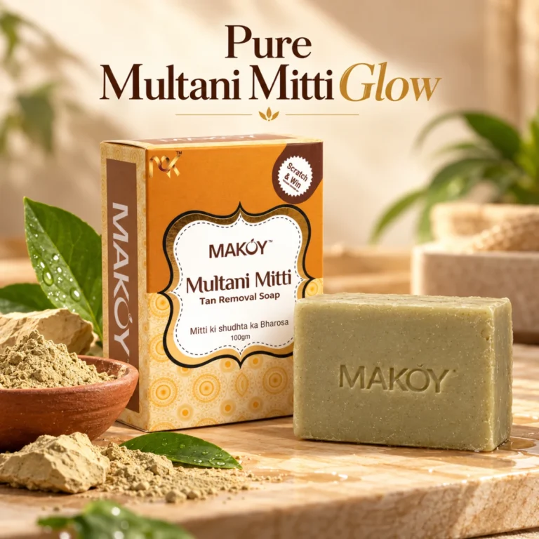 MAKOY Multani Mitti Tan Removal Soap 100g – Pure Multani Mitti Glow